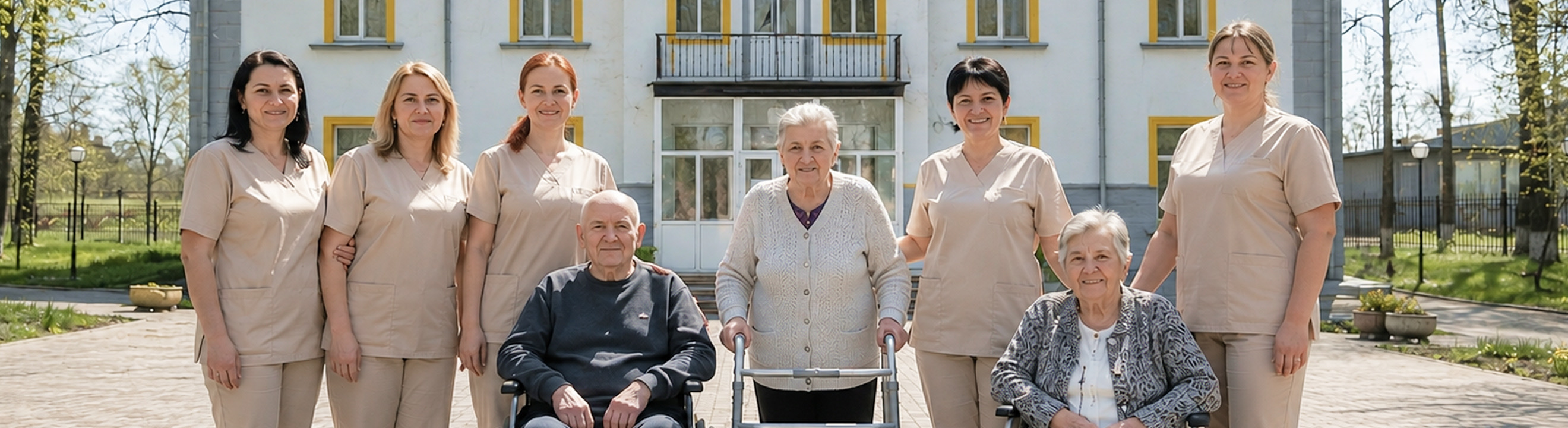 Команда пансіонату з гостями